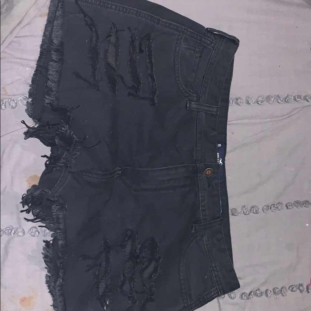 High-rise boyfriend shorts